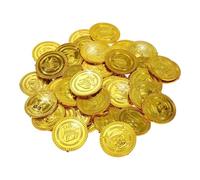 CXNXFD Monete d'oro dei pirati, con tesoro dei pirati, monete d'oro, per il compleanno dei bambini, giocattolo con compleanno dei bambini (50)