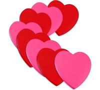 CXNXFD Note adesive a forma di cuore, 240 pezzi, 7 cm x 7 cm, colore rosso, rosa, a forma di cuore, autoadesive, per ufficio, scuola, casa, per appunti (rosa e rosso)