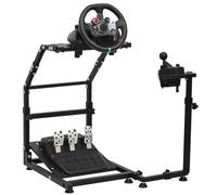 CXRCY Cavalletto per ruota da corsa compatibile con Logitech G920 G29 G25 G27, simulatore di guida professionale, altezza regolabile, ruota e pedali non inclusi