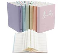 CXRYLZ-FUR 6 Pezzi Taccuino Tascabile, A7 Quadernino Piccolo in Pelle Pu, Block Notes Piccoli Mini per Diario di Viaggio Scuola Ufficio Regalo Agenda, 8x10cm, 100 Fogli