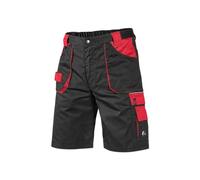 CXS Pantaloncini da Lavoro Uomo Professional - Pantaloncini durevoli Molto Resistenti Pantaloni da Lavoro Pantaloni da Giardino Pantaloncini da Giardino (Nero - Rosso, 58)