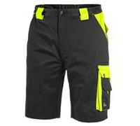 CXS Sirius Brighton Shorts da Lavoro Uomo Estivi PW Store | Bermuda Multi-Tasche Resistenti, Nero Giallo Alta visibilità (IT, Numero, 50, Regular, Regular, Standard, Nero, Giallo)