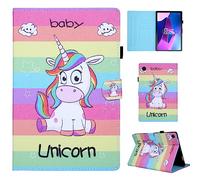 CXTCASE Custodia per Lenovo Tab M10 Plus 3rd Gen (2022) 10,6", PU Intelligente Tablet Cover Lenovo Tab M10 Plus 3rd Gen, Tablet Custodia con Slot per Schede, Unicorno Arcobaleno