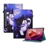 CXTCASE Custodia per Lenovo Tab P12 12.7" 2023 Custodia Cover Cover Case con Supporto per Lenovo Tab P12 12.7", Gatto di bolle