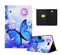 CXTcase Custodia per Samsung Galaxy Tab A6 10.1" 2016,PU Intelligente Tablet Cover Samsung Galaxy Tab A 10.1"(SM-T580/T585),Tablet Custodia con Slot per Schede,Farfalla Blu
