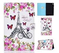 CXTCASE Custodia per Samsung Galaxy Tab A9 2023 (SM-X110/SM-X115) 8.7", custodia protettiva con funzione leggio per Samsung Galaxy Tab A9 2023, torre di fiori