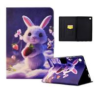 CXTCASE Custodia per Samsung Galaxy Tab A9 2023 (SM-X110/SM-X115) 8.7", custodia protettiva con funzione di supporto per Samsung Galaxy Tab A9 2023, conigli alla fragola