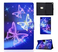 CXTCASE Custodia per Samsung Galaxy Tab A9 2023 (SM-X110/SM-X115) 8.7", custodia protettiva con supporto per Samsung Galaxy Tab A9 2023, farfalla viola