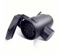 CXTM adattatore 7-13 poli per rimorchi, adattatore 7 poli 13 poli, adattatore da 7 a 13 poli gancio traino incl. copertura di parcheggio, sistemi a 12 V, per portabici, rimorchio per cavalli