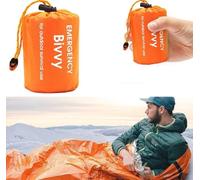 CXWFLM Emergency Sleeping Bag,Survival - Sacco da bivacco di primo soccorso, impermeabile, ultra leggero, resistente al calore, protezione dal freddo con fischietti di segnalazione, per attività