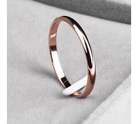 CXWK Anello Semplice da 4 mm Anello in Oro Rosa Moda Uomo e Donna Fede Nuziale Esclusiva per Coppie