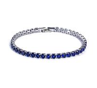 CXWK Braccialetti da Tennis cubici da 4 mm Braccialetto da Sposa in Cristallo con Catena ghiacciata per Donna Braccialetto Color Argento Dorato