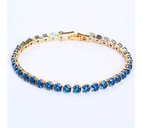 CXWK Braccialetti da Tennis cubici da 4 mm Braccialetto da Sposa in Cristallo con Catena ghiacciata per Donna Braccialetto Color Argento Dorato