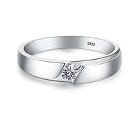 CXWK con Certificato Originale in Oro Bianco 18 carati Anello di Lusso Lab Diamond FEDI Nuziali da Sposa