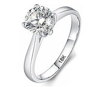 CXWK con Certificato Originale in Oro Bianco 18 carati Anello di Lusso Lab Diamond FEDI Nuziali da Sposa