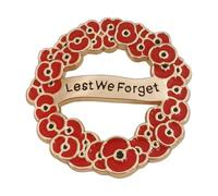 CXWLJL Spilla a forma di papavero con scritta "Never Forget Remembrance Day", Ottone
