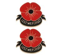 CXWLJL Spilla a forma di papavero con scritta "Never Forget Remembrance Day", Ottone