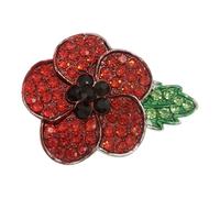 CXWLJL Spilla a forma di papavero con scritta "Never Forget Remembrance Day", Ottone