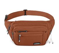 CXWMZY Fanny Packs For Women & Men Waist Pack Hip Bum Bag with Multi-Pockets Large Capacity Waterproof Casual Bum Bag for Disney Traveling Casual Cycling Running Hiking (Brown1)