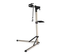CXWXC Cavalletto per Riparazione Bici, Supporto per Manutenzione Bicicletta in Alluminio, con Vassoio Porta Utensili Magnetico, Regolabile, Leggero, Portatile Nero (Nero) (2 Fuß-CH)