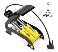 CXWXC Pompa a pedale con doppio cilindro e manometro digitale, per indicatore di pressione 11 bar/160 psi, pompa ad aria per bicicletta, moto, auto