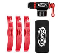 CXWXC Pompa CO2 con leva pneumatici, compatibile con valvole Presta e Schrader, pompa per bici da strada e mountain bike, cartucce di CO2 non incluse