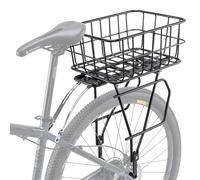 CXWXC Portapacchi per bicicletta con cestino posteriore e riflettore per pneumatici da 26 - 29 pollici, portapacchi posteriore per freni a disco/non freni a disco, portatutto fino a 27 kg