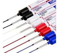 cxxtkcxxlc 8 Pezzi Pennarelli per Fori Profondi, Penna Falegname Pennarello 20mm, Pennarello a Punta Fine per Legno, Metallo, Plastica e Cartone, Nero, Blu, Rosso, Bianco