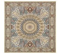 CXYKN Tappeti quadrati per interni ed esterni con retro antiscivolo, morbido tappeto per divano, soggiorno, cucina, camera da letto, giardino, patio, decorazioni per la casa, bordo vintage tradizi