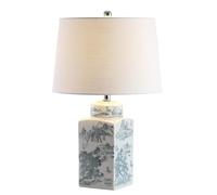 CXYWBD 24. "Lampada Tavolo in Stile Cinese, Lampada Comodino Francese la Camera della libreria con Lampadina a LED, Blu/Adatto per camere da Letto, Soggiorno, uffici, Libro