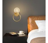 CXYWBD all Copper Lamps Postmodern Crystal Light G9 Dimmable Sconces Compatible with Bedroom Bedside Wall Mount FixturesChandelier,One Color-Short