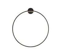 CXYWBD Anello in Alluminio Lampada Parete a LED, Moderno Cerchio Rotondo Light per la Camera da Letto Soggiorno T-155 (Luce Bianca Nera, 23.6 Pollici)