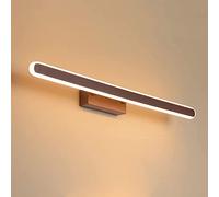CXYWBD Appliques Murales, Legna Light Lampada Anteriore Specchio Luci Trucco, Moderne lampade a Monte Parete vanità Bagno Camera da per Il Letto, 6000k 60 km