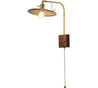 CXYWBD Appliques murali, Luce Giapponese in Ottone Interno murale Regolabile con Interruttore Coperchio Vetro e27 lampade 1 a Foyer Illuminazione da Vivente luci Parete