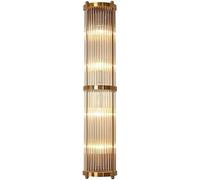 CXYWBD Bagno Oro Moderno Cilindro a Tubo Lungo di metà secolo, Lampada da Parete E14 in Acciaio Inossidabile per Il corridoio del Soggiorno (80 cm)