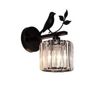 CXYWBD Bathroom Vanity Bird Crystal Light Vintage Gold Mounted Lamp Mid Century Metal Hallway Wall Lighting Fixtures for Bedroom Bedside Hallway,Dark