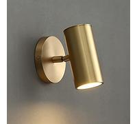 CXYWBD Brass Light Spotlight Copper Bedroom Bedside Reading Lamp Monopoint Sconces Wall Mount Lights for Living Room,