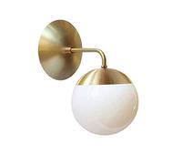 CXYWBD Copper Glass Magic Bean Globe Molecular Brass Light Wrought Iron Personality Creative Lighting Wall Lamp,
