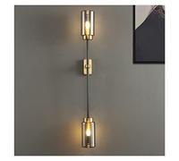 CXYWBD Copper Light Fixture - Bedside TV Background Wall Decoration Lamp Living Room Gold Metal LED LightsLight Candle,Warmlight-2heads