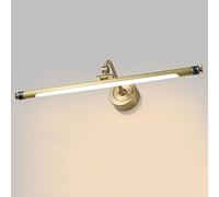 CXYWBD Copper Wall Lamp LED Bathroom Light Bar Adjustable Bath Front Lighting Fixture Rotatable Vanity Mirror Lights for,Copper-3000k-49cm