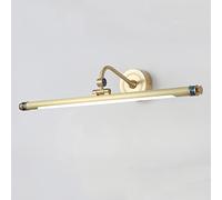 CXYWBD Copper Wall Lamp LED Bathroom Light Bar Adjustable Bath Front Lighting Fixture Rotatable Vanity Mirror Lights for,Copper-4000k-81cm