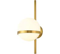CXYWBD Creativity with Glass Shade E27 Lights Fixture Sconces Wall Mount Lamp for Bedroom Living Room CorridorBlackS,Gold-S