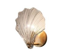 CXYWBD Creativo Guscio Mare Luce Moderna in Vetro a Muro di Lampada Parete Apparecchiatura Illuminazione montata la Camera da Letto Decorazione per Bagno (Colore: Chiaro) ambizione Alta
