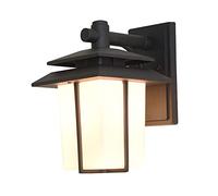 CXYWBD Exterior Waterproof LampOutdoor Landscape LightingAluminum Housing with Glass Lamp ShadeGarage Wall Mount Light Fixturefor Balcony Lighting,Black-9.4in