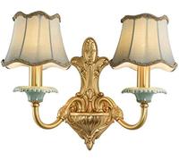 CXYWBD Farmhouse Chandelier Bedroom Bedside 1-2-Lights Full Copper Lamp Stylish And Living Room Corridor Aisle Wall Light Bracket,2-Lights