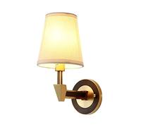 CXYWBD Fashion Bedroom Bedside Lamp 1-2-Lights Stylish Wall Light Romantic And Warm all-Copper Single Living Study Lighting Fixture Dining Room Kitchen,1-Light