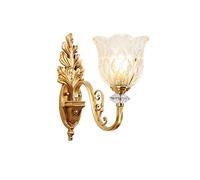 CXYWBD Fashion Full Single-Head Crystal Lamp Exquisite Chic Bedroom Bedside Wall Light European Luxury Pure Copper Atmosphere Lamps Applicable Space Living,