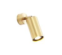 CXYWBD Fashion LED 7W Adjustable Lamp Nordic Rotatable 360° H65 Copper Wall Spotlight Indoor Lights Lighting Fixture for Bedroom Bathroom Toilet,OneColor-Single Head