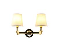 CXYWBD Fashion Stylish LED Wall Light Romantic And Warm all-Copper Bedroom Bedside Lamp Single Double Living Room Study Lighting Fixture Dining,Double Head