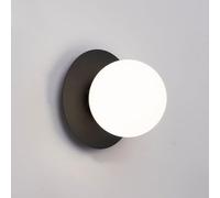 CXYWBD Iron with White Globe Glass E27 Light Fixtures Indoor Mid Century Mounted Lamp for Bedroom Bathroom Vanity Wall Lamp,Dark